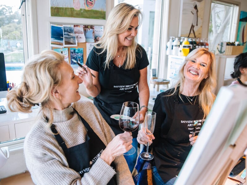 paint and sip class with Kylie Johnson